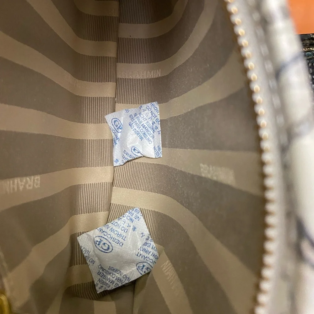 Brahmin Blue Jay Melbourne Lorelei, Blue and Cream Floral Bag - Picture 9 of 13